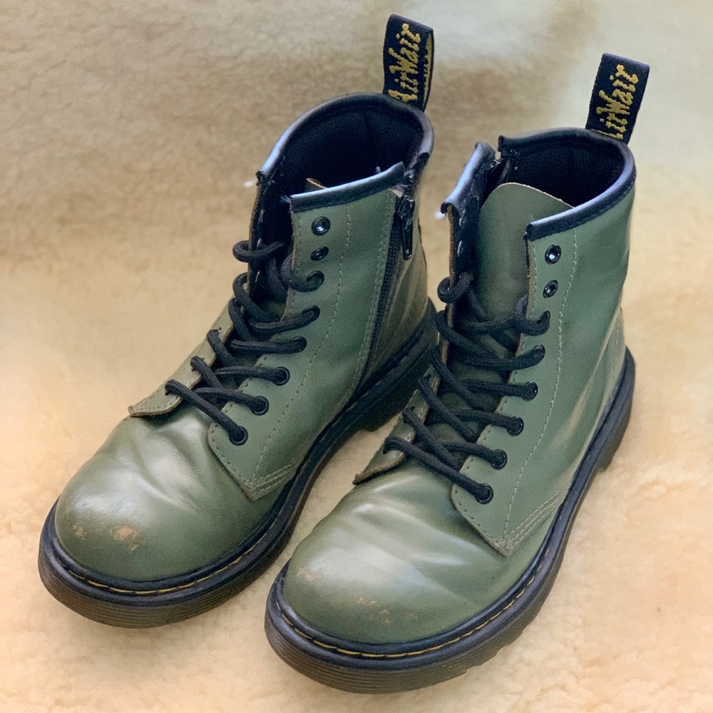 Olive Green Youth Doc Martens Booth